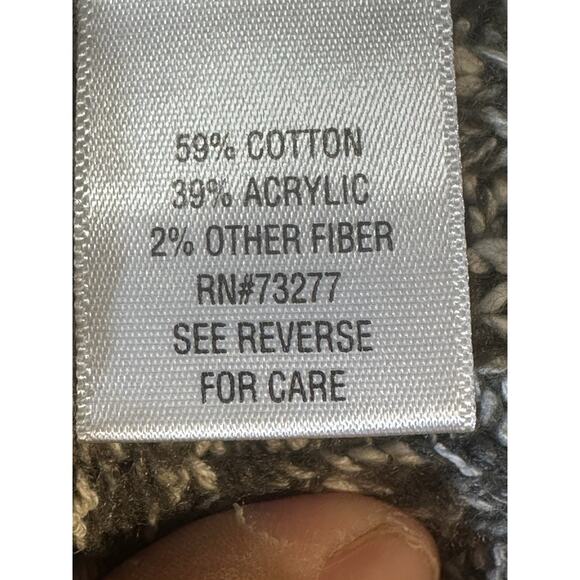 Croft & Barrow Women's Grey Open Cardigan sweater Long Sleeve Size XL - Picture 7 of 8